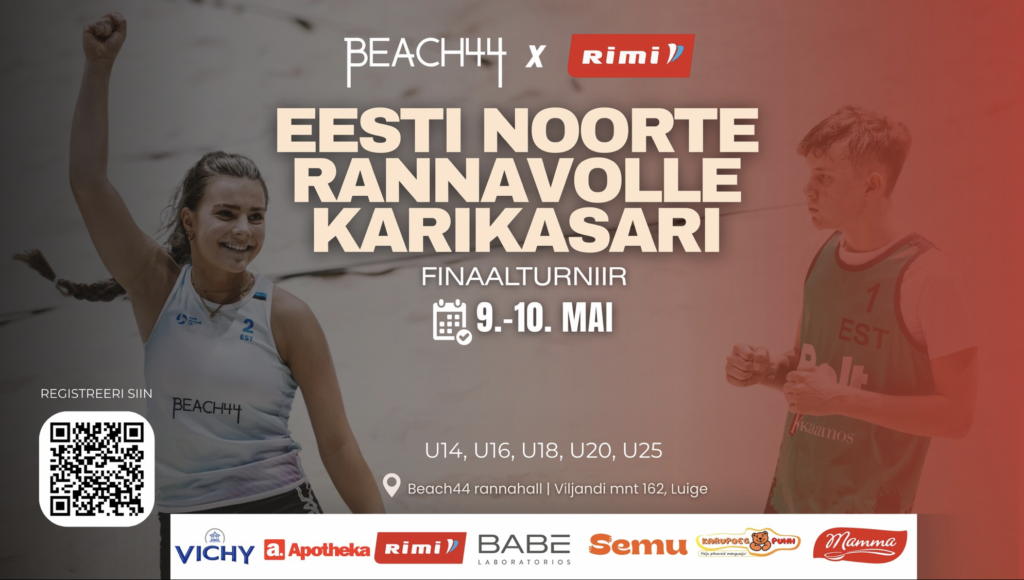 Rimi noorte rannavolle karikasarja finaaletapp tuleb uue võistlusklassi, ekstra-punktide ja eriauhindadega! Beach44 otsustas lõppeval sisehooajal täita Eesti ra